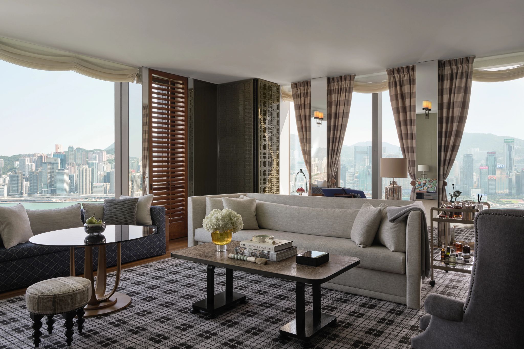 Harbour Corner Suite sala de estar - suite de luxo - vista porto