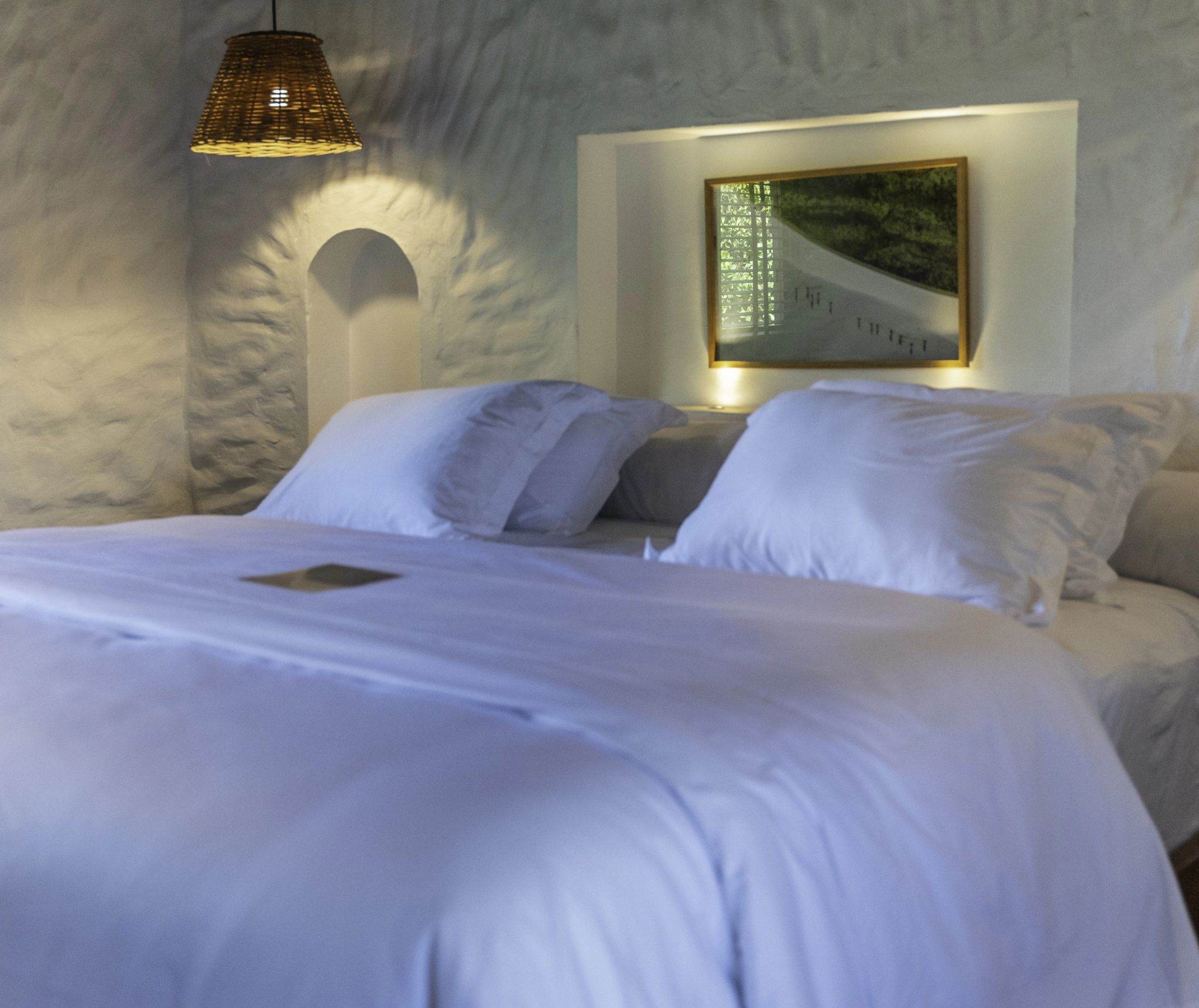 cama king - quarto de hotel - bangalo vista jardim