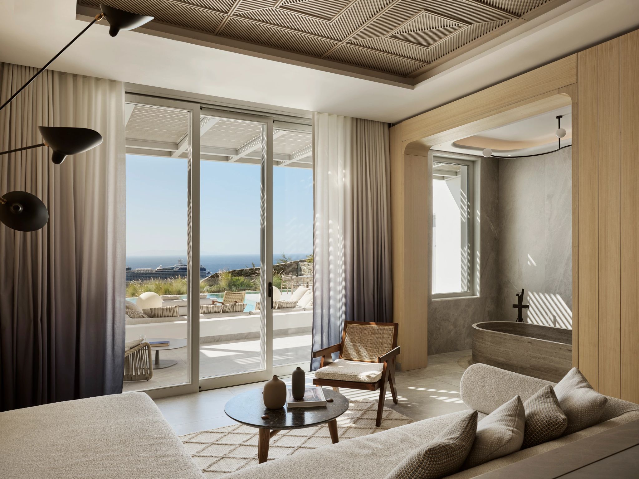 residencia de luxo - sala de estar - banheira premium