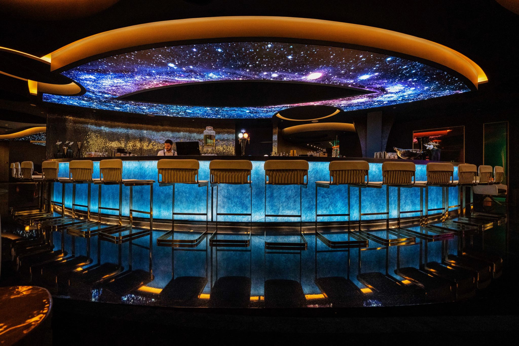 Galáxia Skybar cocktails premium no sky bar do savoy palace