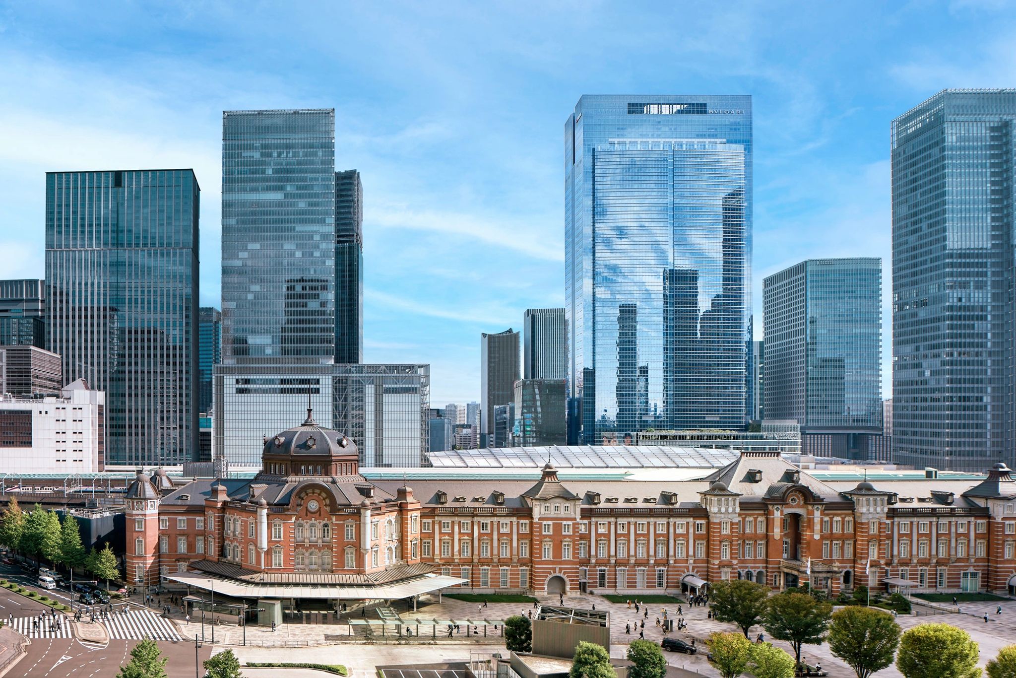 fachada externa hotel bulgari tokyo - arranha ceu luxo - skyline cidade