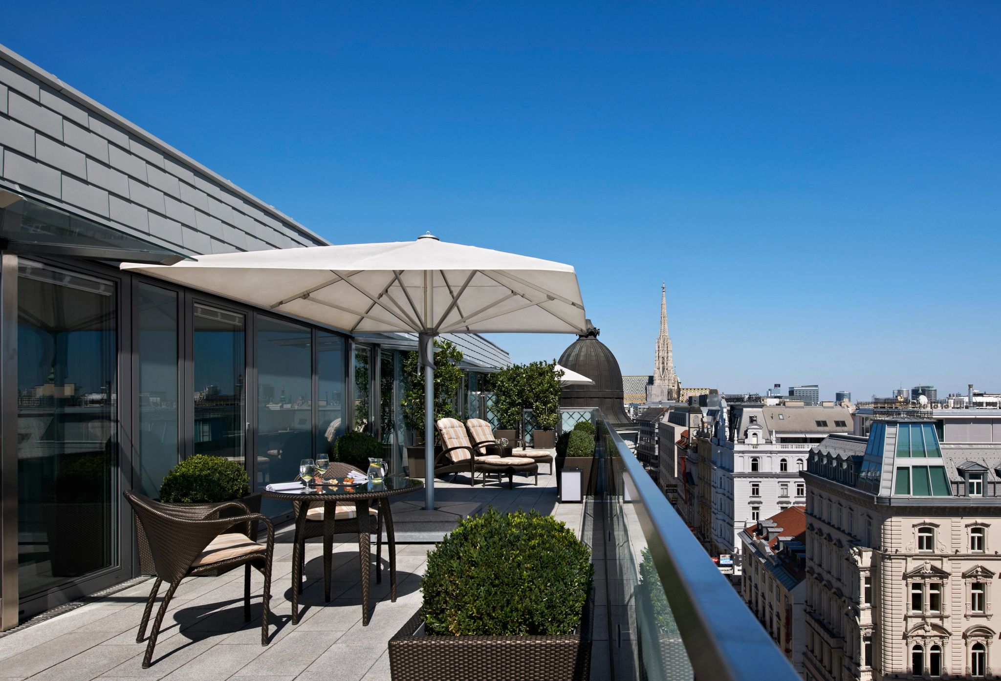 terraço mobiliado - suite com terraço - vista panoramica viena