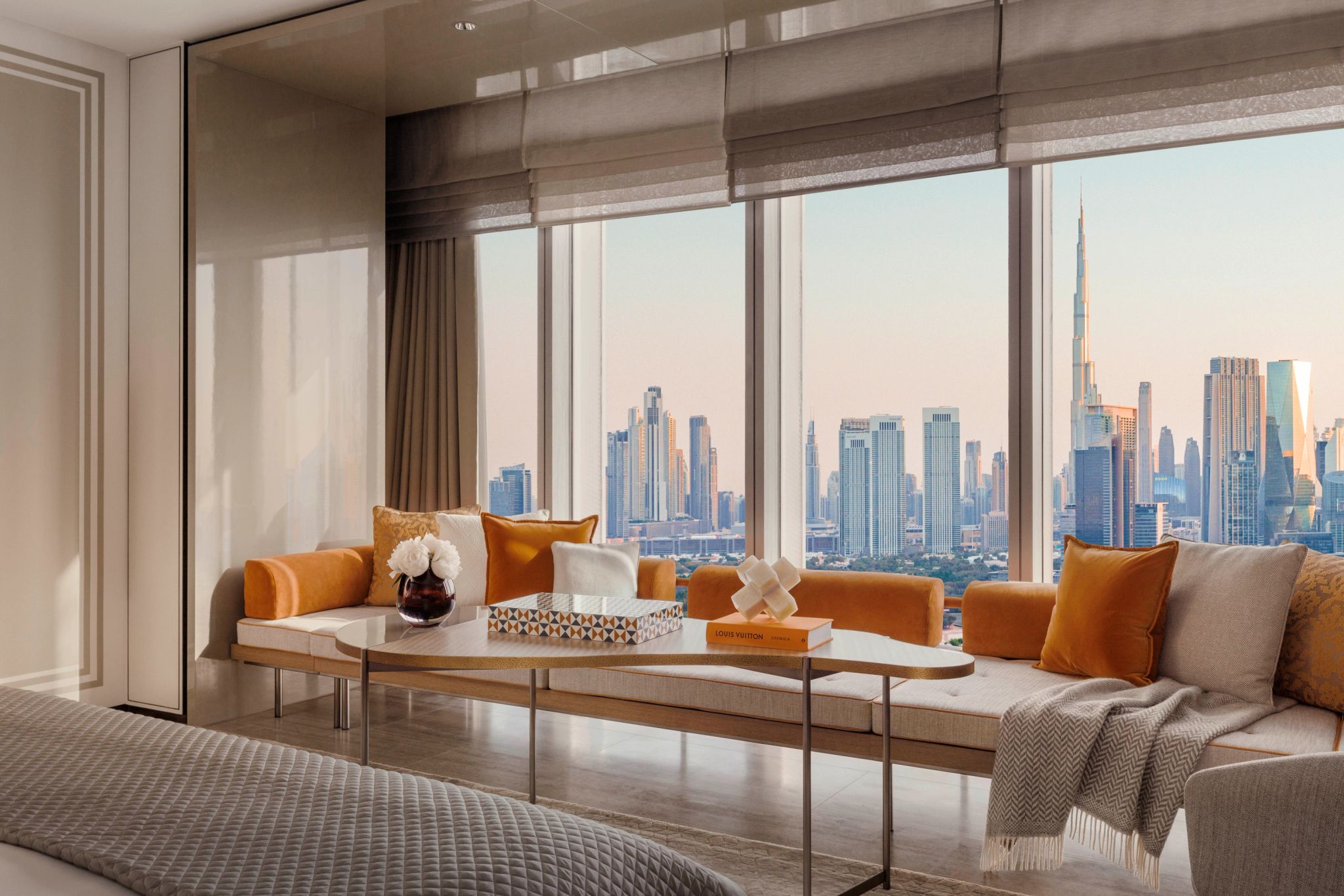 decoraçao de luxo – sala de estar – vista dubai