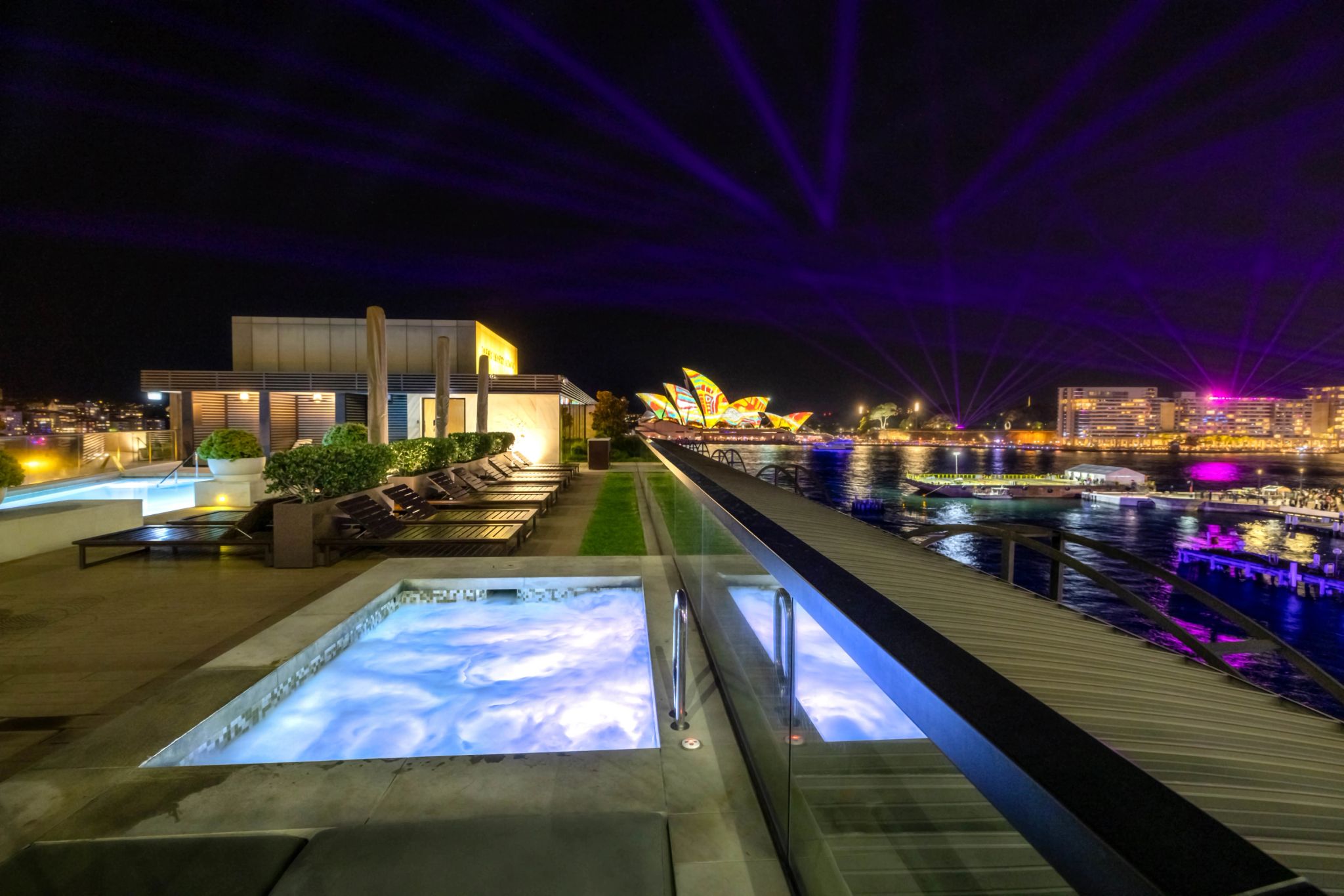 Piscina piscina de luxo – cobertura – vista sydney