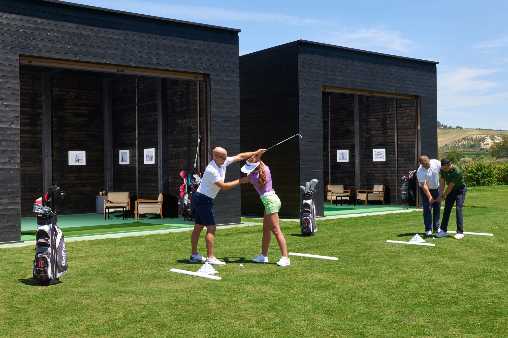 aula de golf – esporte ao ar livre – campo de golfe - golf club - golf academy