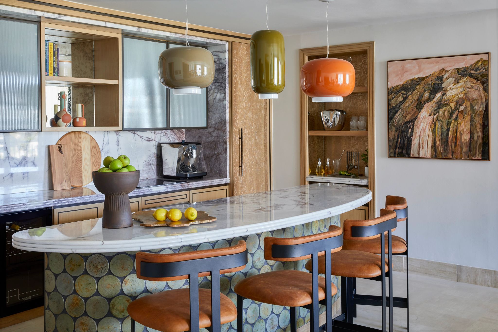 bar privativo - bancada de marmore - cozinha gourmet - area gourmet