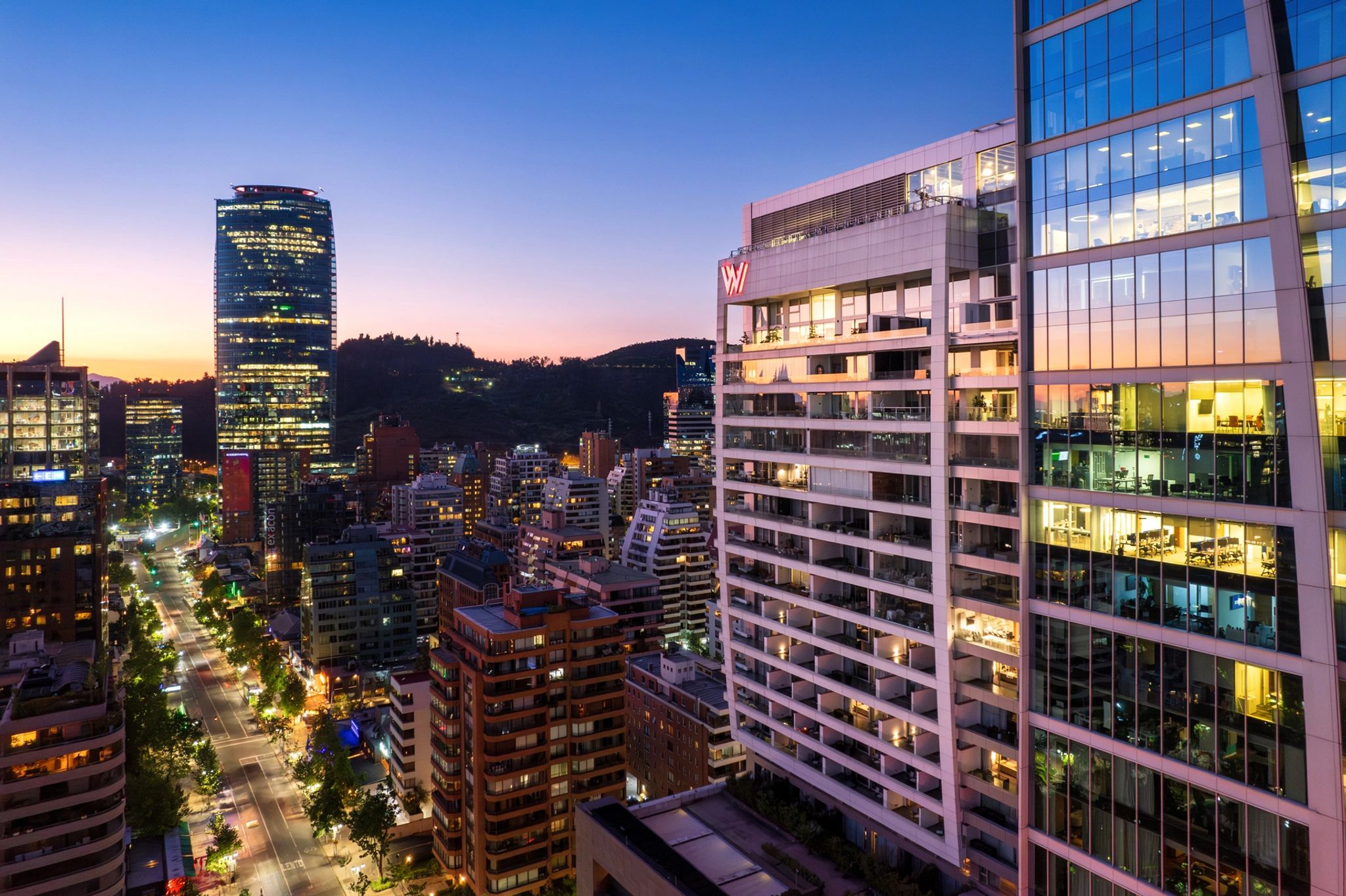 Exterior do Hotel vista hotel – hotel vista cidade – vista santiago