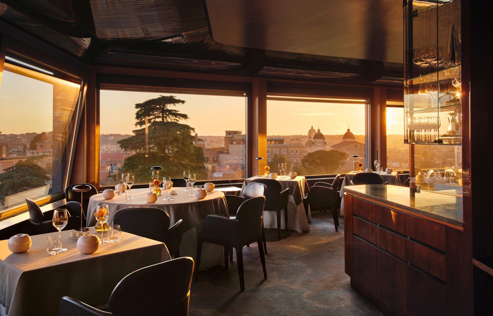 alta gastronomia – la terrazza – chef michelin - restaurante na cobertura - vista roma