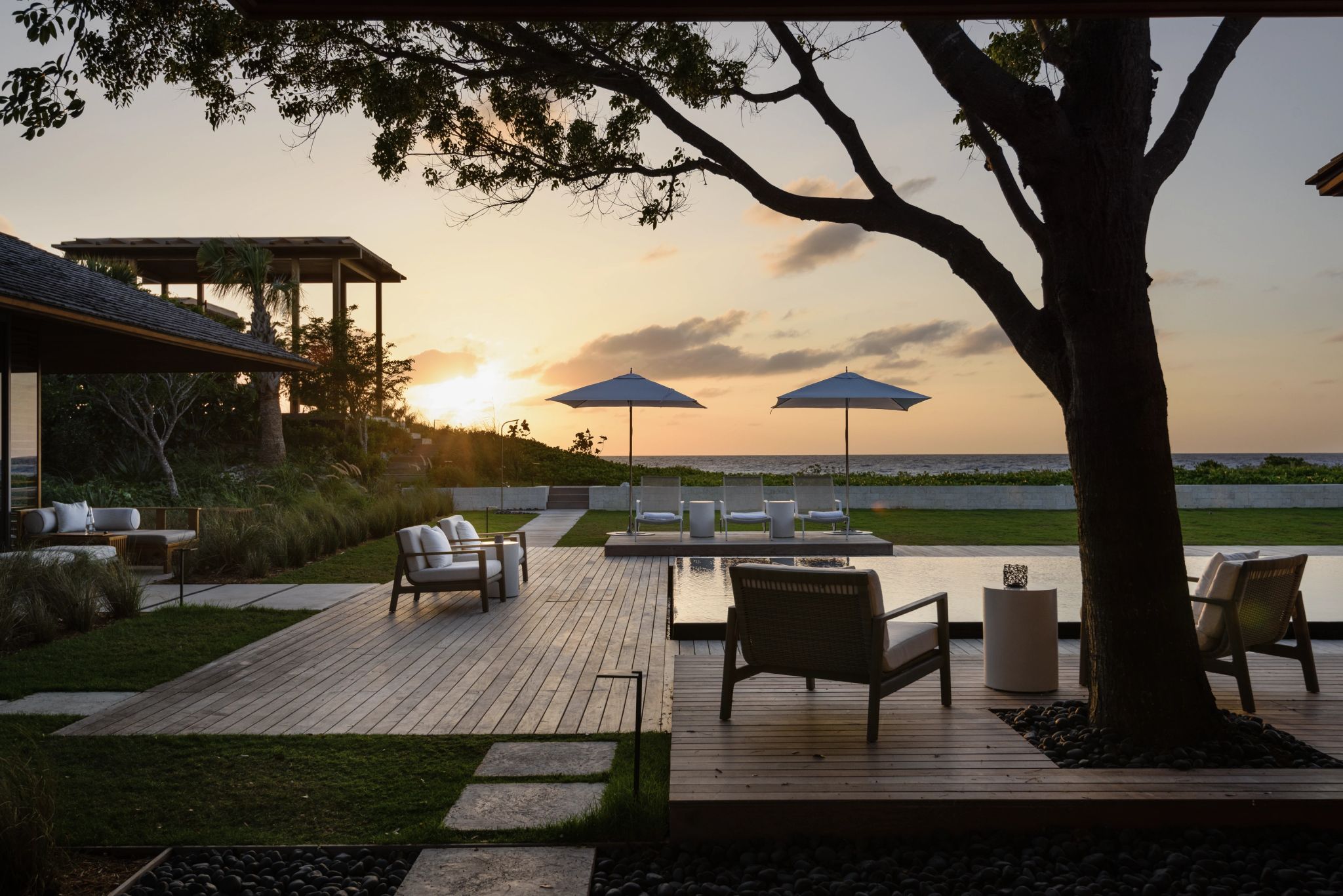 Five Bedroom Beach Sala Villa vila frente mar - deck