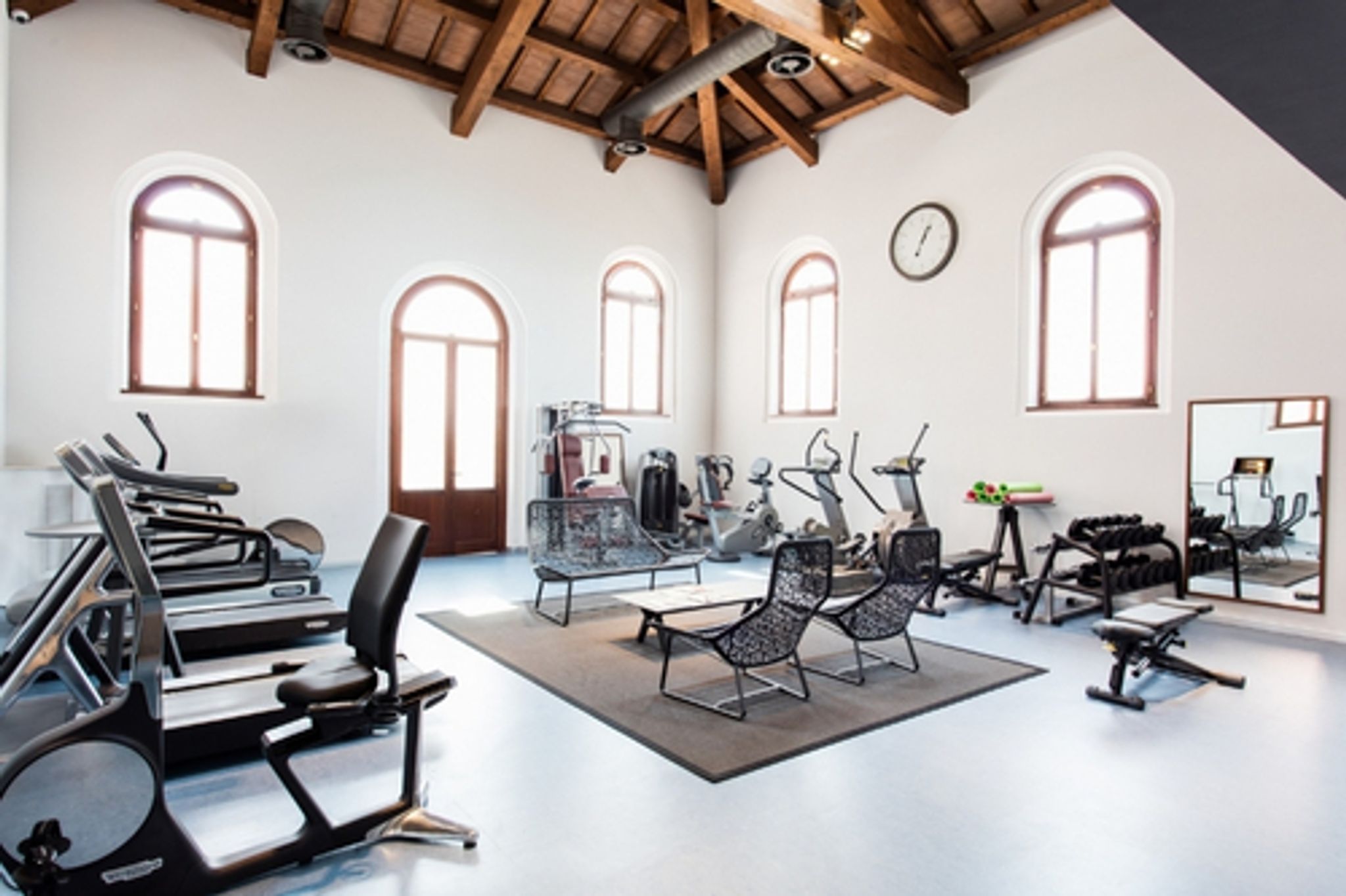 Academia do resort academia de hotel - academia moderna - espaço fitness