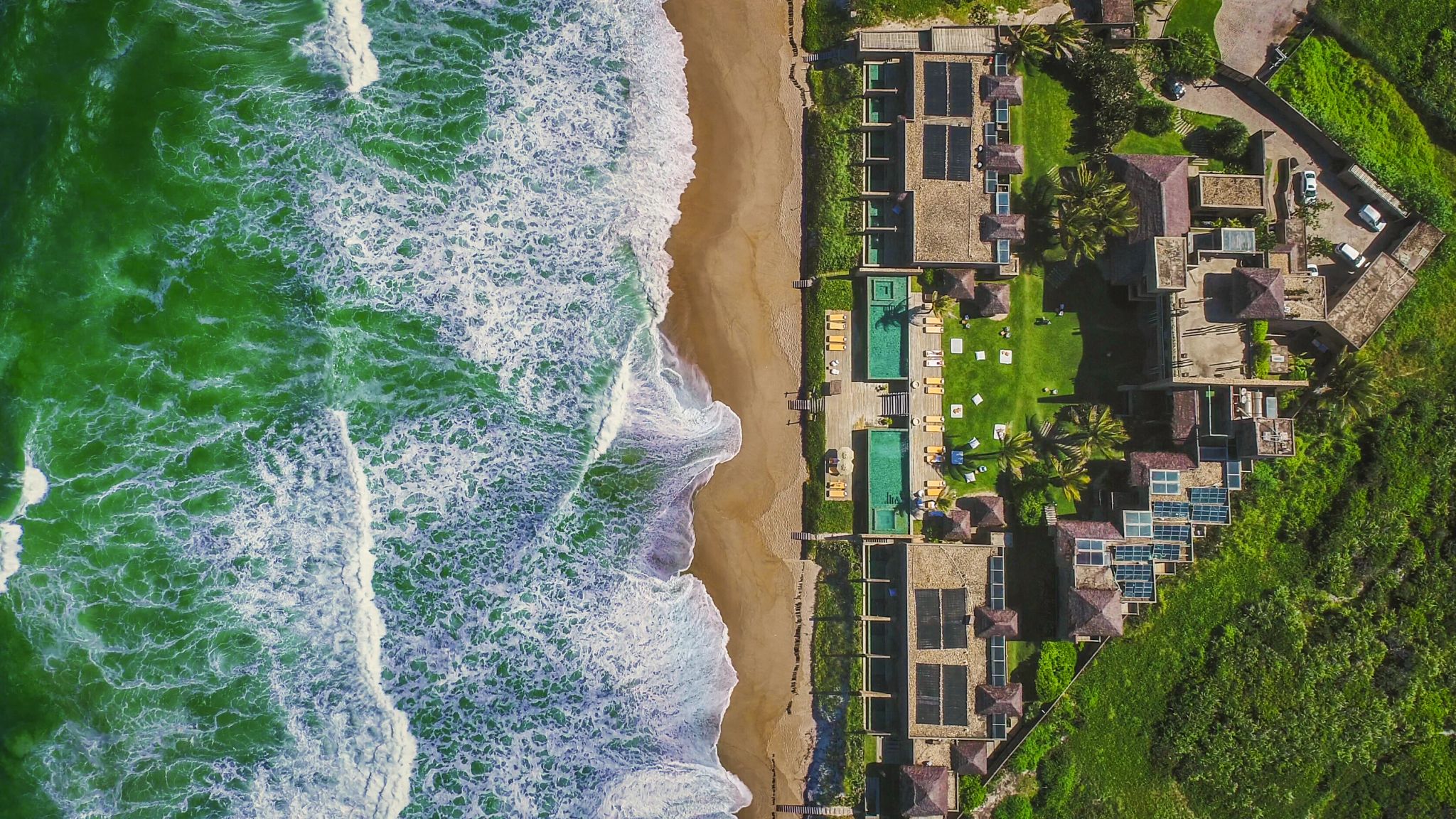 vista aerea do hotel - mata atlantica - praia de sao miguel 