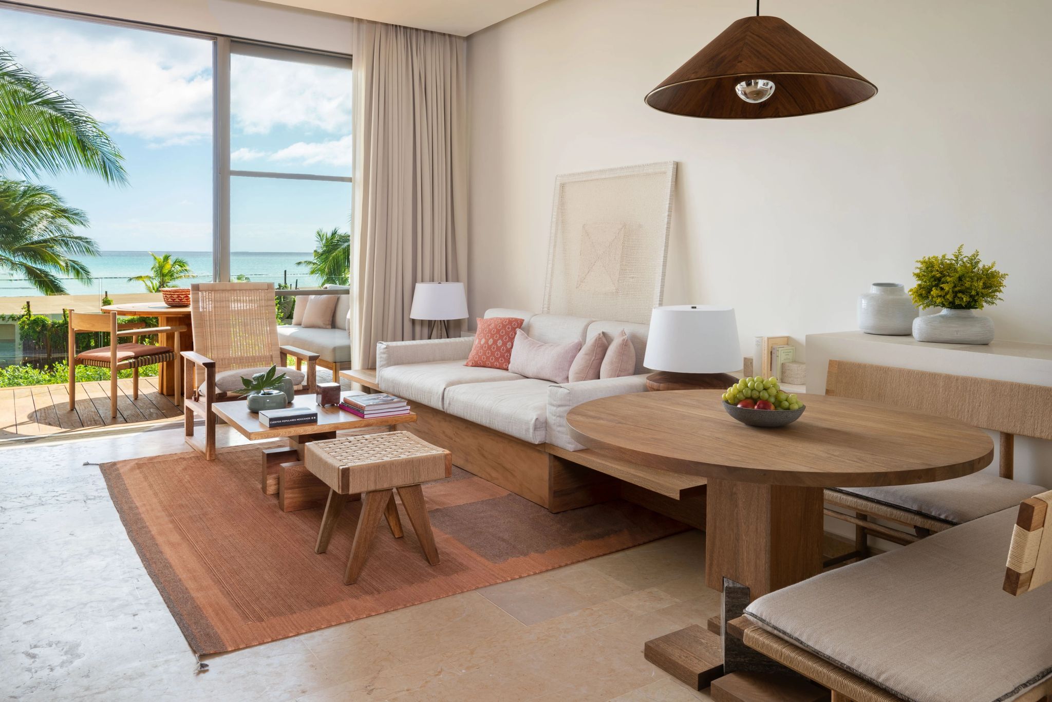 Rooftop Ocean View Suite sala de estar – suite com terraço - design de luxo