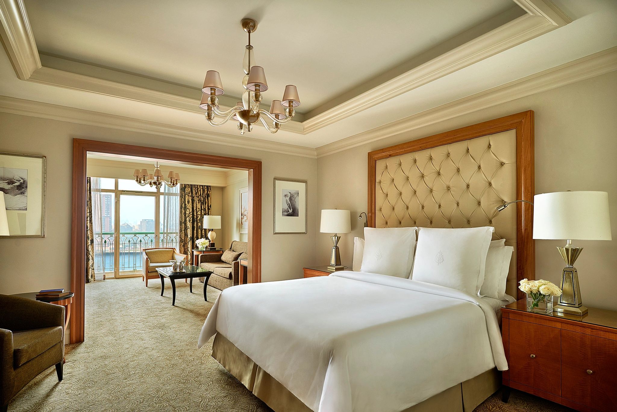 Grand Nile View quarto de hotel - vista nilo - decoracao premium