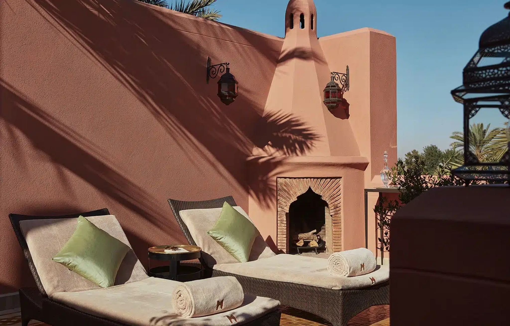 terraco riad marrakech - terraco privativo marrocos - vista terraco riad