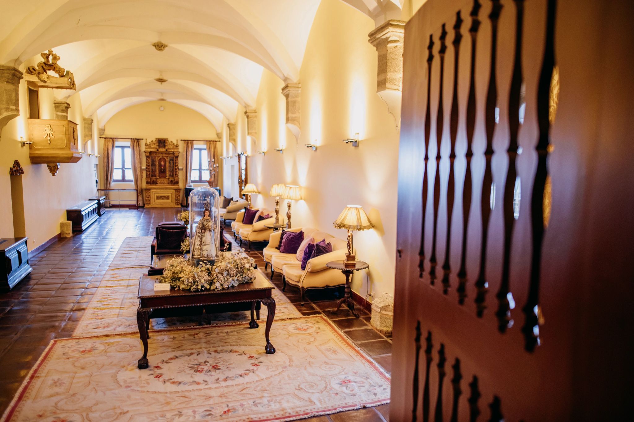 Lobby sala de estar com sofas - mobiliario classico - recepcao elegante