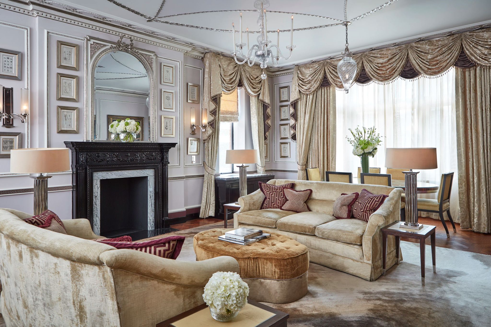 Sutherland Suite sala com lareira - suite com sala - suite requintada - ampla sala de estar