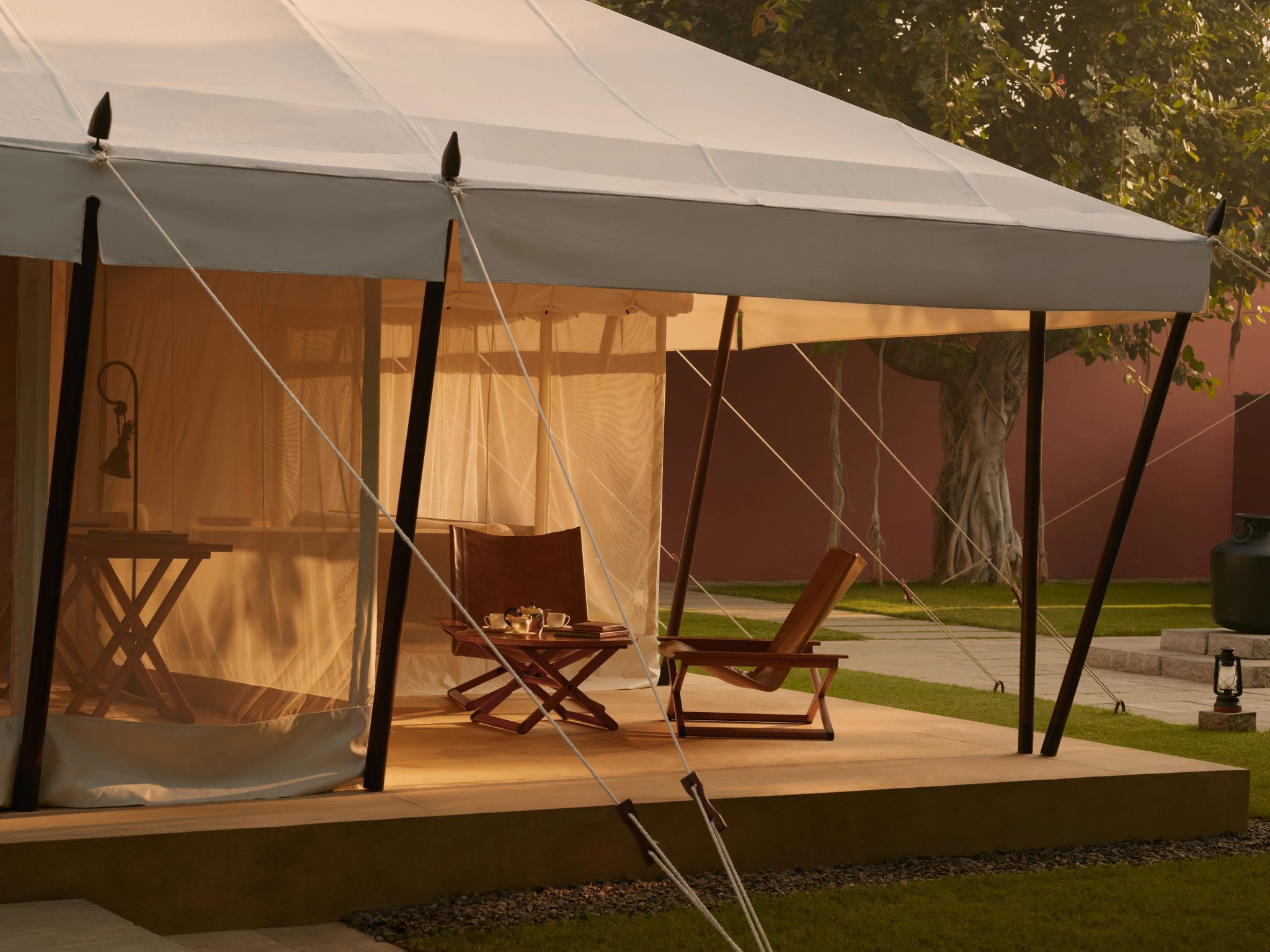 Tented Pavillion lounge ao ar livre - terraço mobiliado - terraço privativo