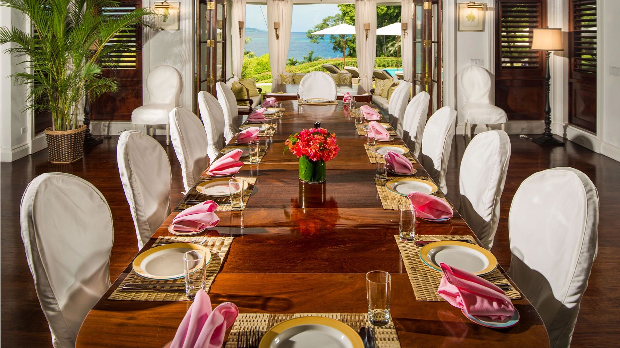 Estate Villa sala de jantar - mesa de jantar - jantar em familia