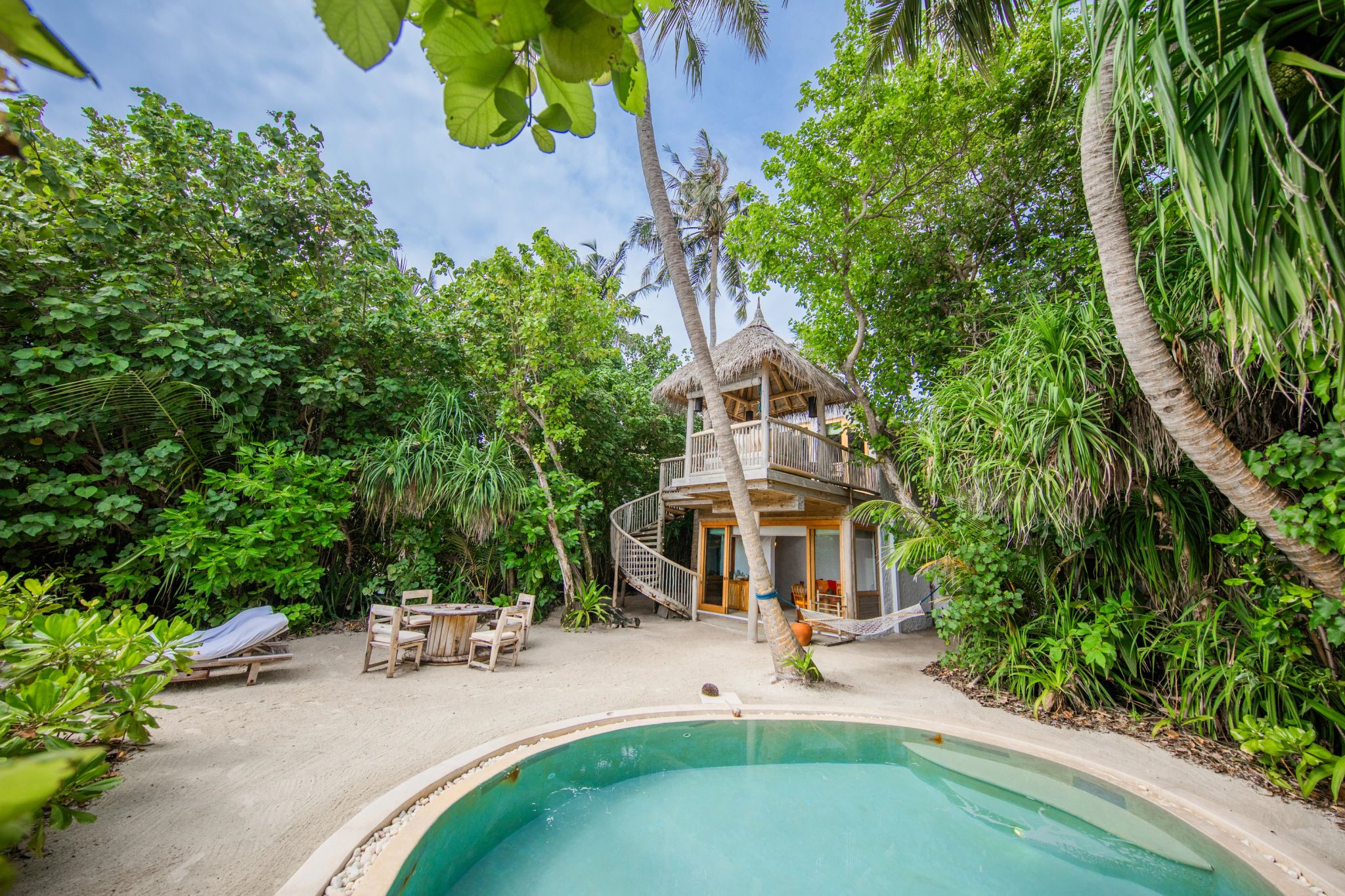 Two Bedroom Crusoe Pool villa duas suites - piscina privativa maldivas - hospedagem luxo familia