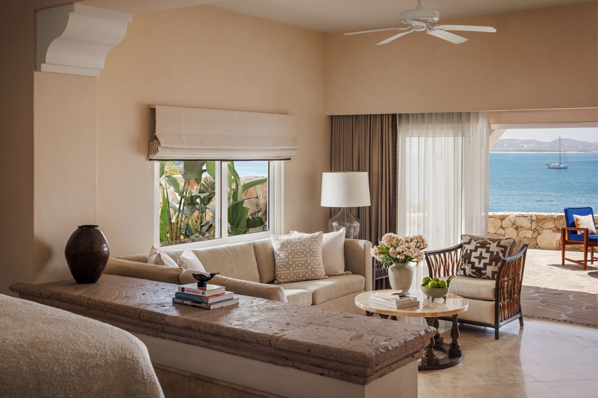 sala de estar – arquitetura de luxo – suite com terraço