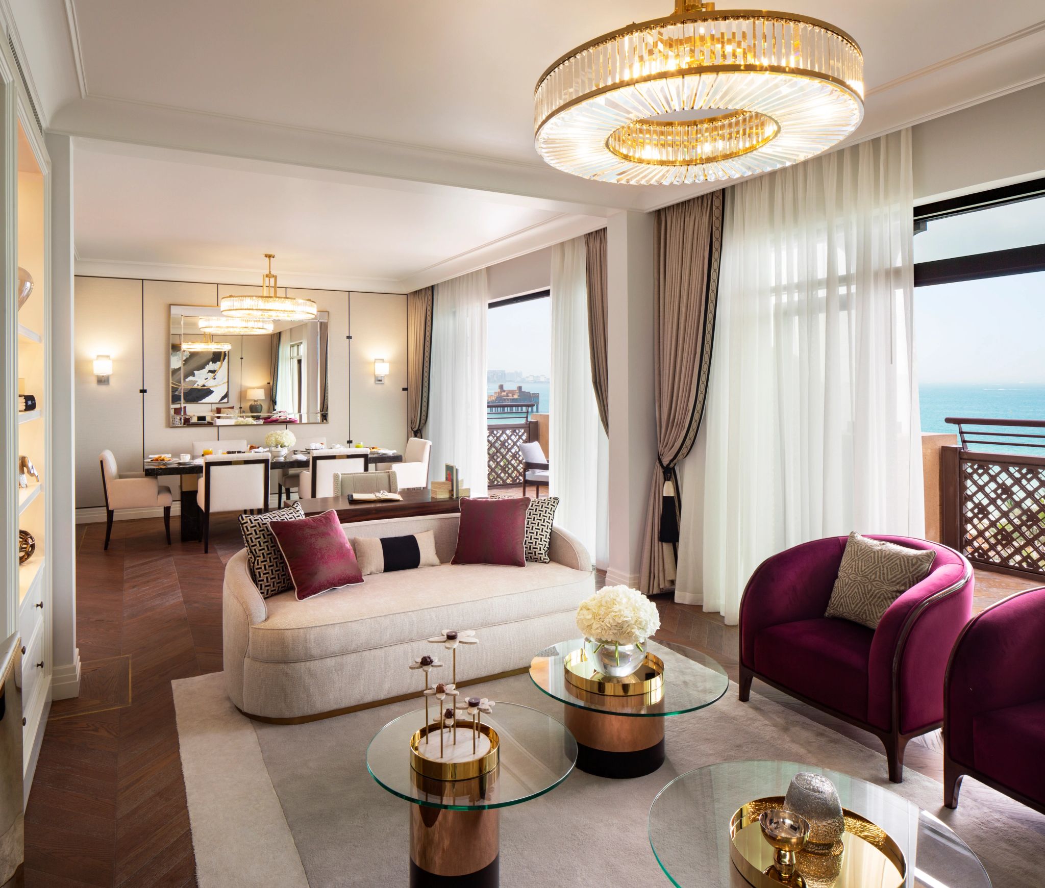 Ocean Terrace Suite sala moderna – design de luxo – suite com sala de estar