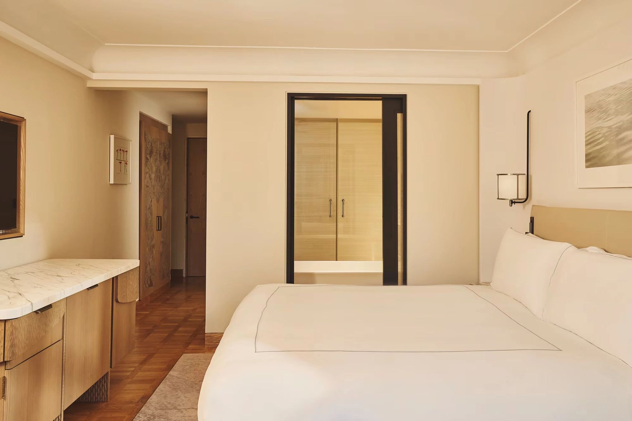 Two Bedroom Park Suite cama king - quarto principal - vista hyde park