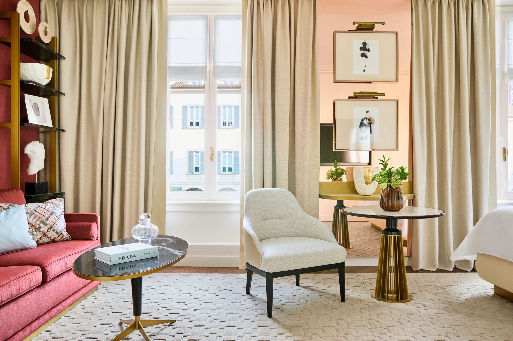 Premium Garden View sala de estar - sala chique - sala moderna