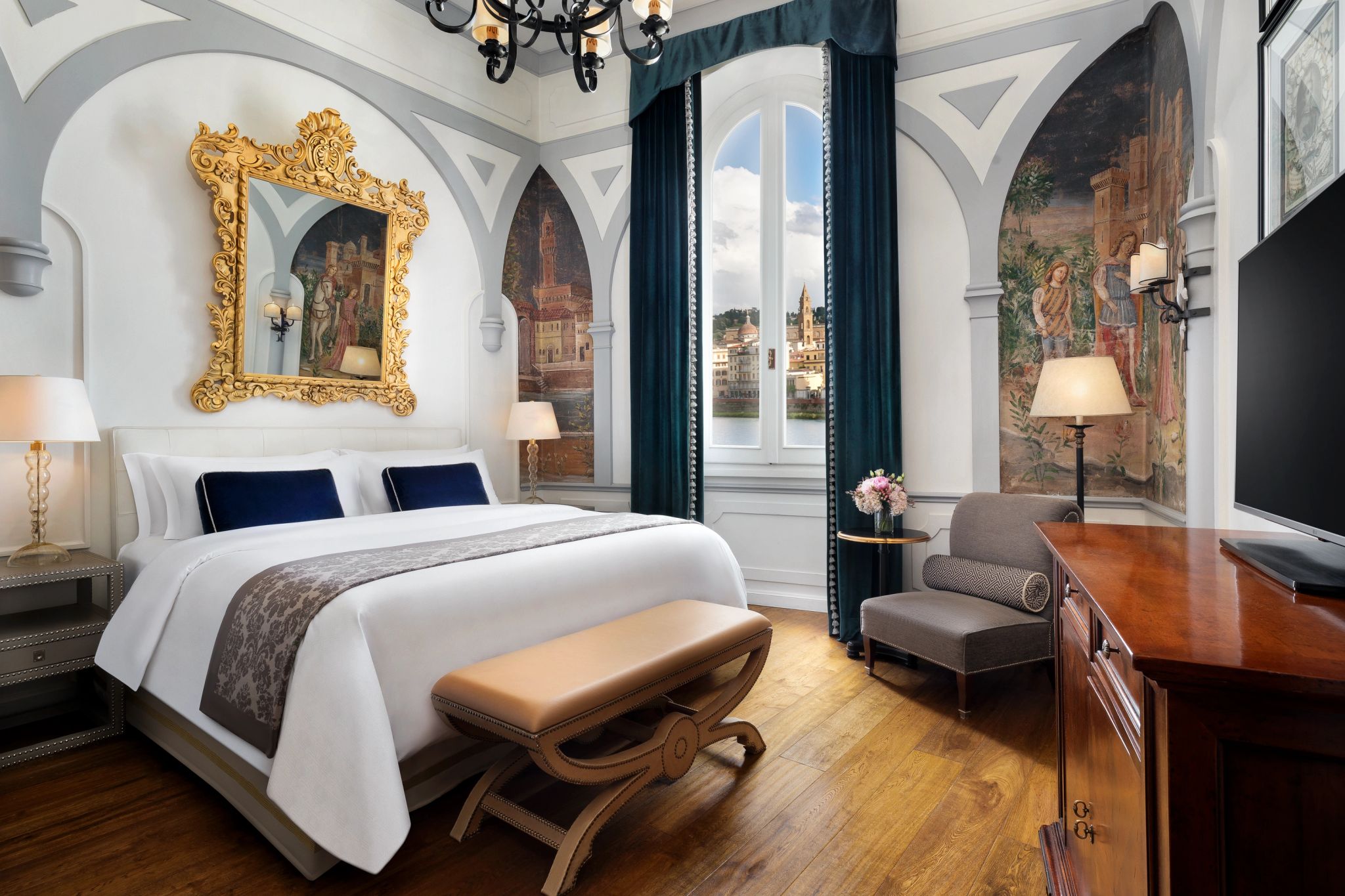 suite premium - cama de casal - decoracao italiana