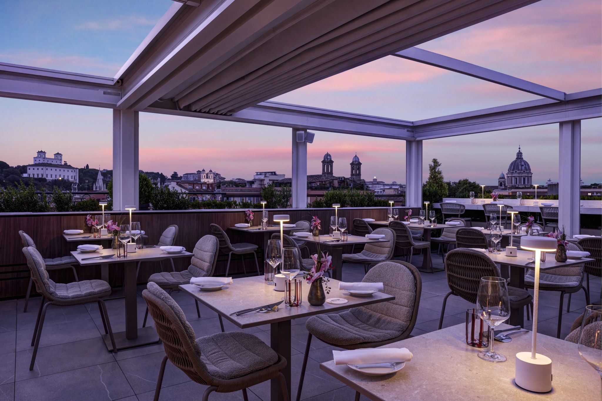 terraço vista roma - vista panoramica roma - terraço no rooftop