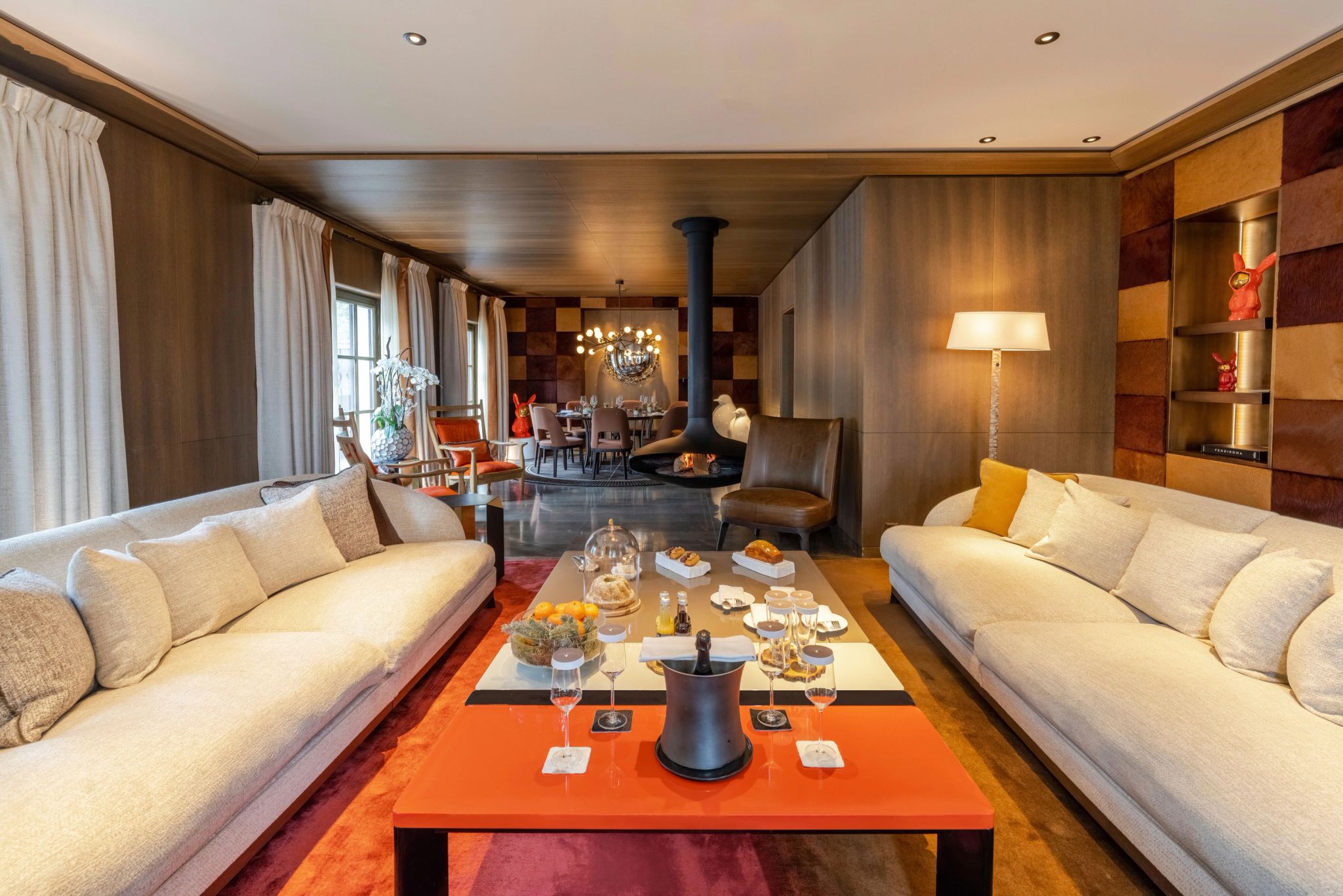 The Chalet design de luxo – suite com sala – sala de estar