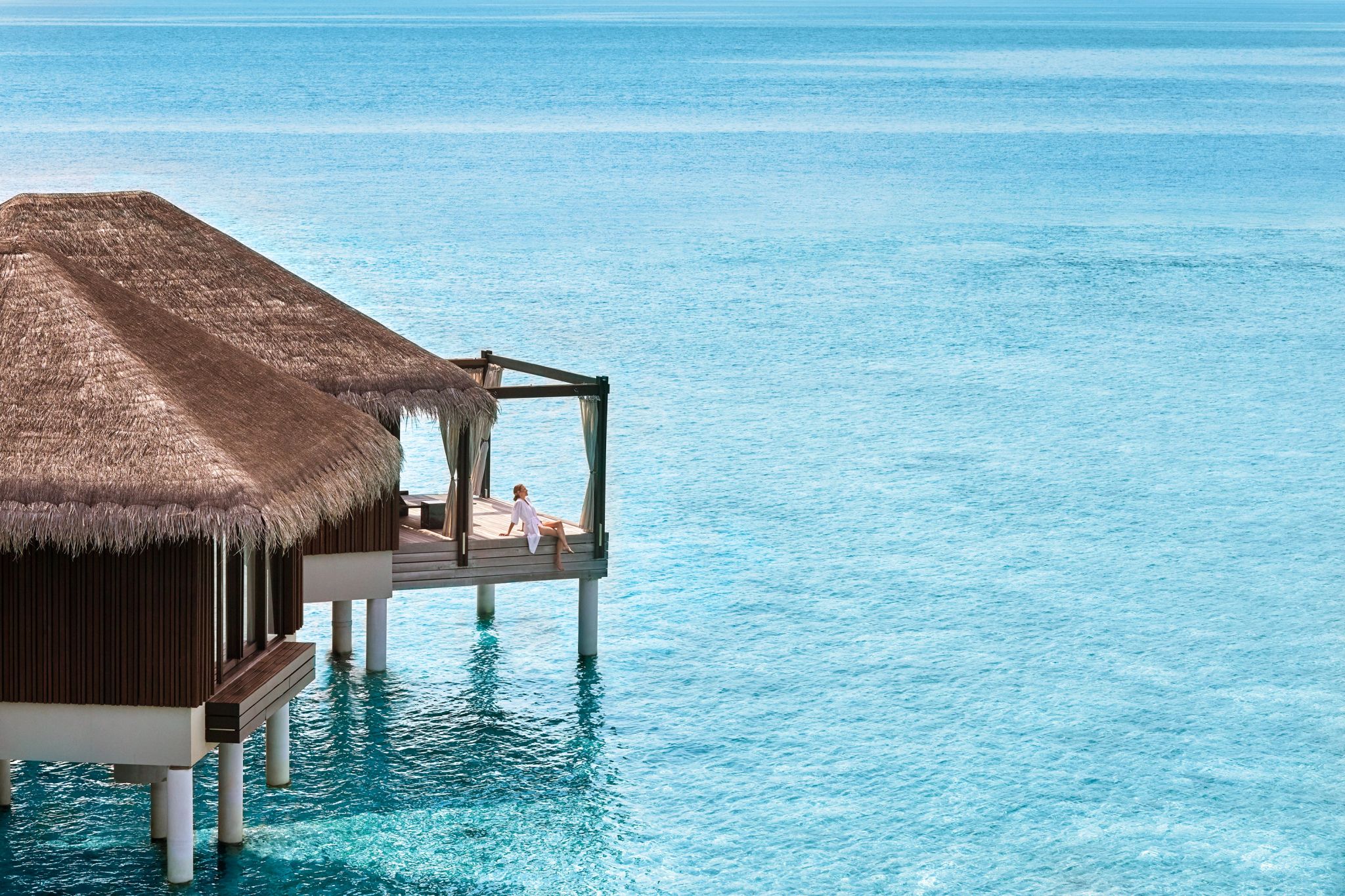 villa beira-mar – mar azul turquesa – spa nas maldivas