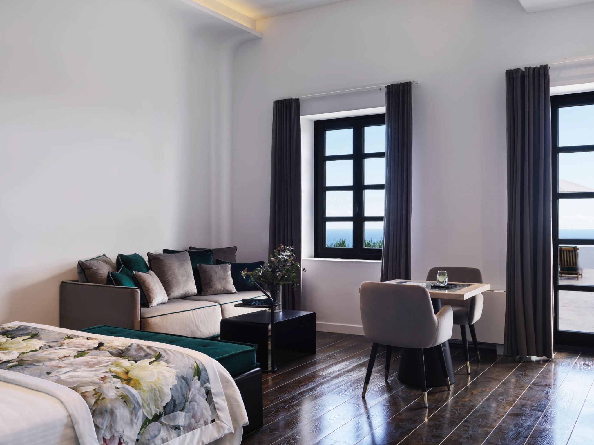 Honeymoon Jetted Tub Suite Sea View sala de estar - sala chique - sala integrada - suite com sala