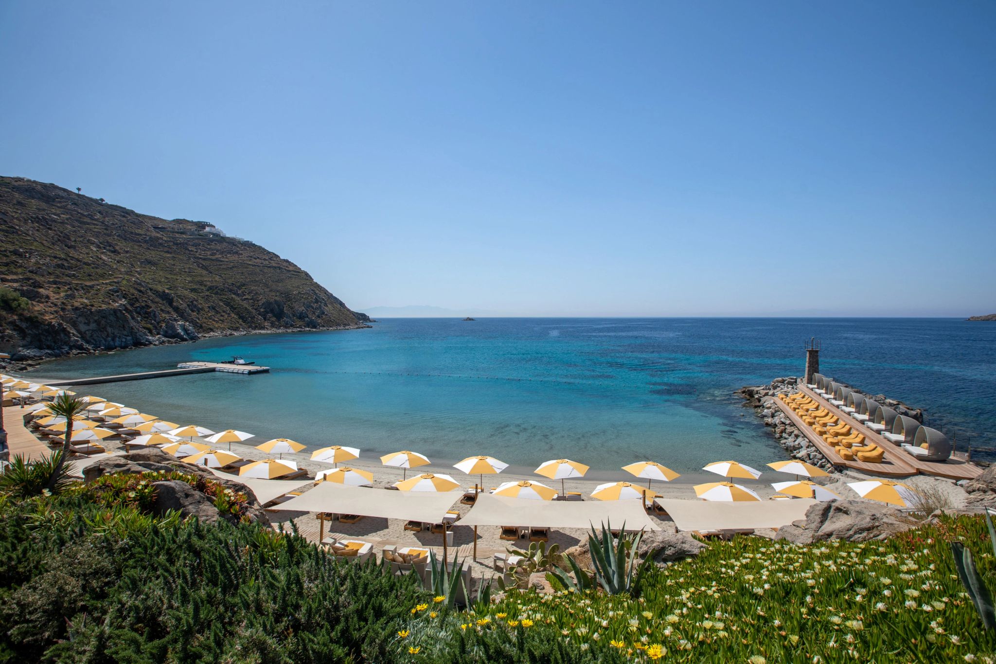 praia paradisiaca - praias de mykonos - beach club