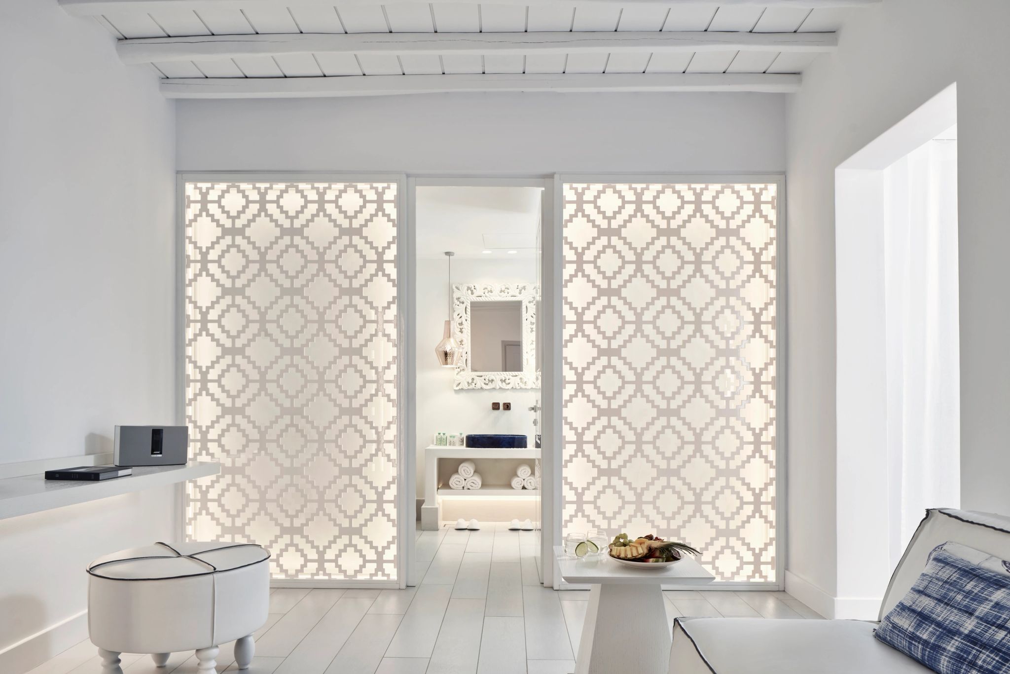 Junior Suite Open Air Jetted Tub Sea View decoraçao moderna - sala de estar - suite com sala