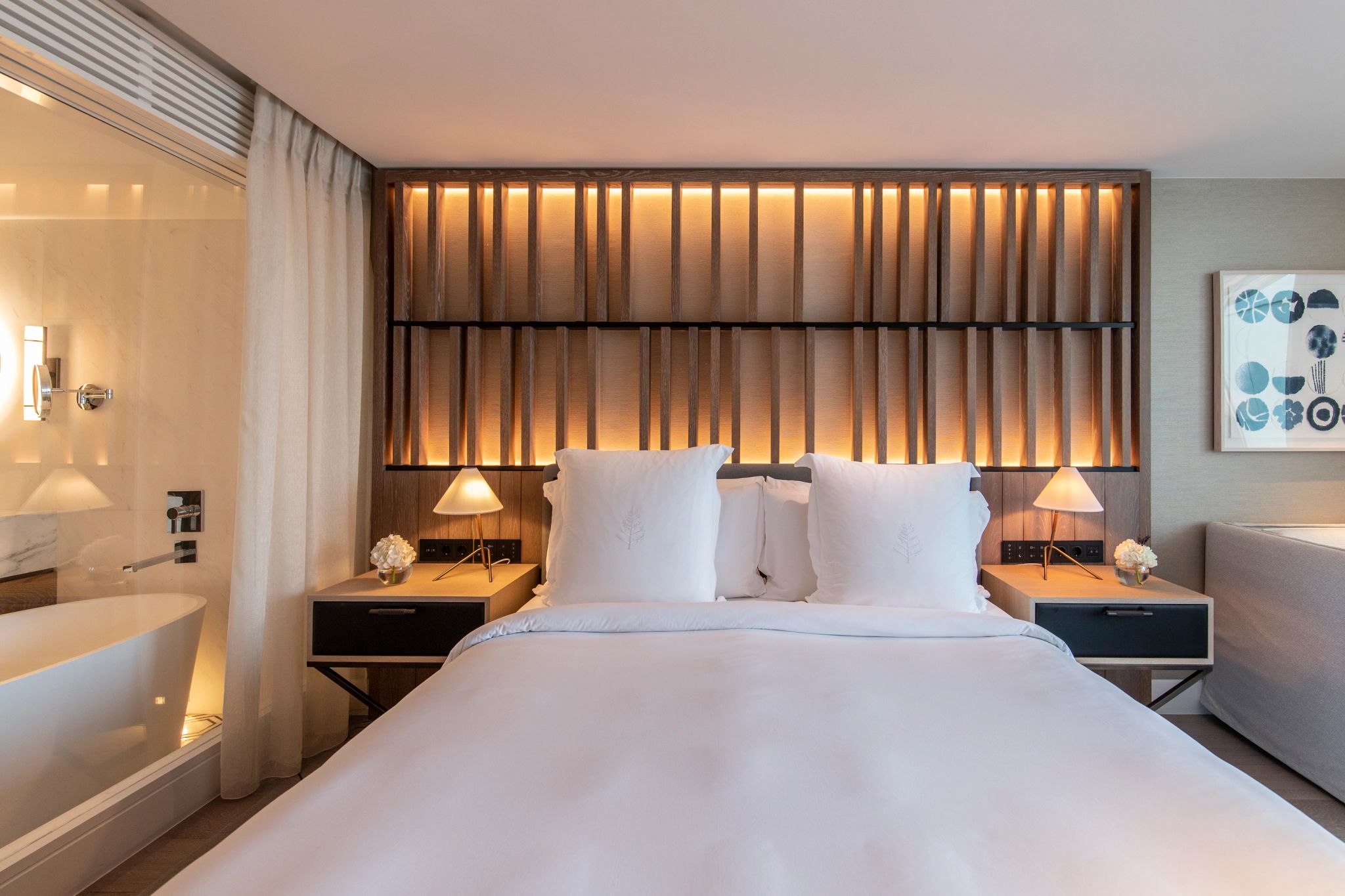 quarto moderno - quarto de hotel - cama king