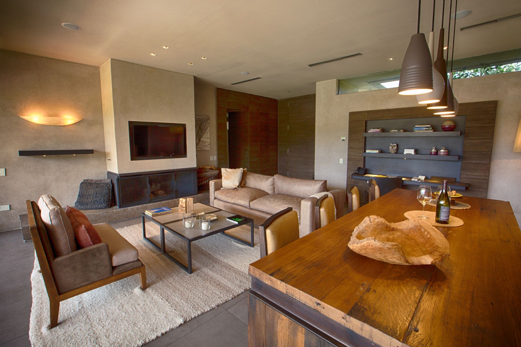sala de estar - sofa de luxo - decoracao rustica