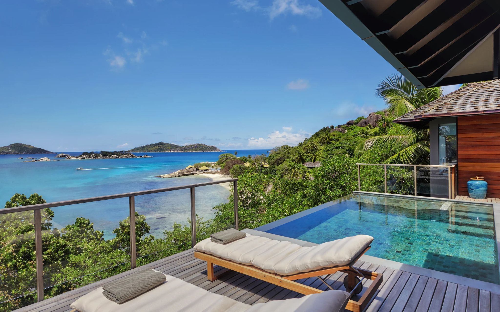 Oceanfront Pool Villa piscina oceanfront villa - infinity pool frente mar - pool seychelles oceano