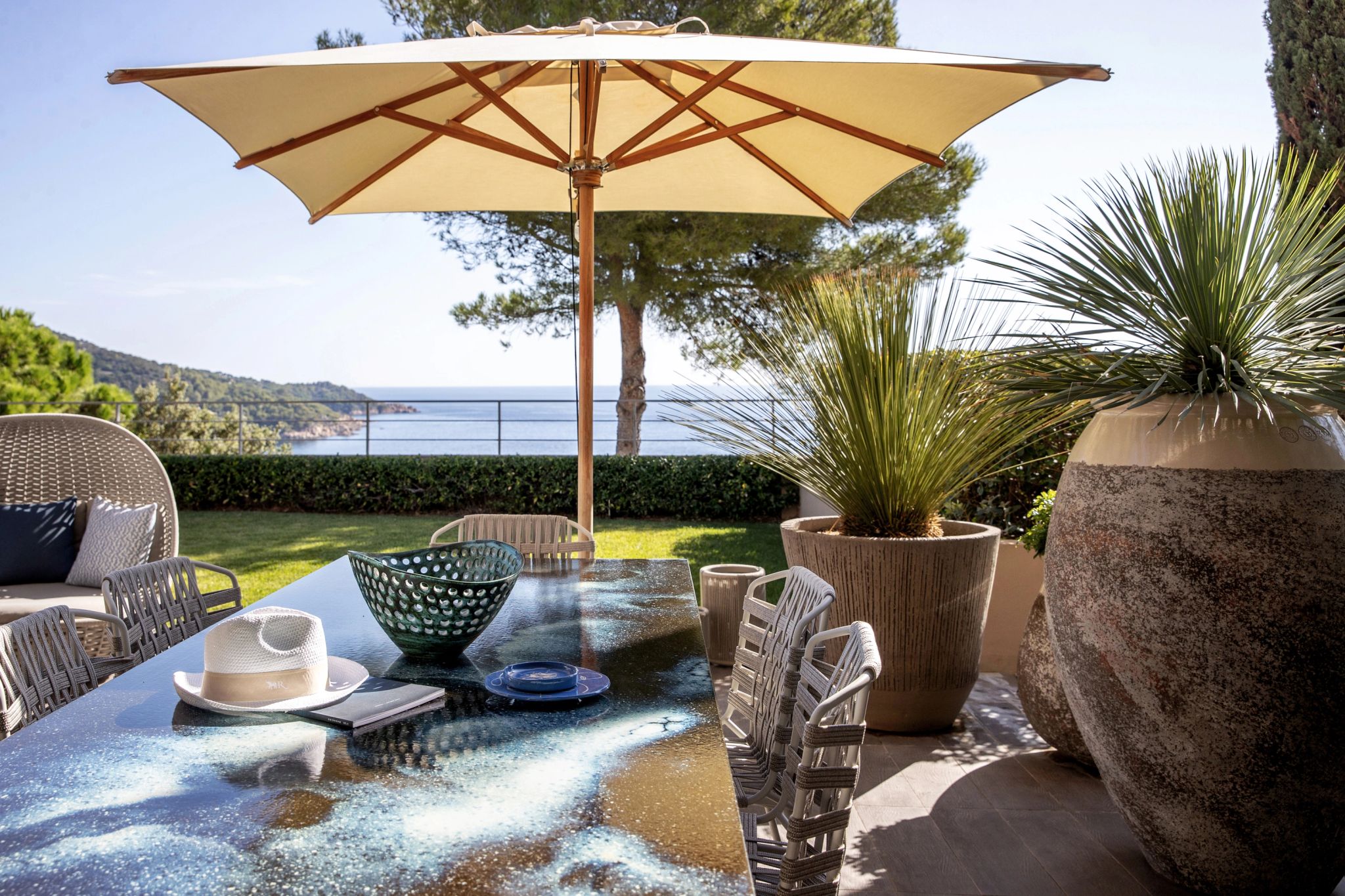 Escalet Suite area gourmet externa - almoço ao ar livre - almoço com vista