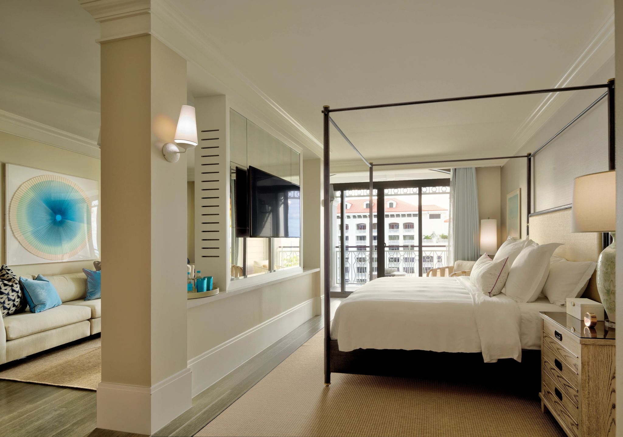 quarto com sala – quarto amplo - studio vista mar - studio moderno - studio de luxo