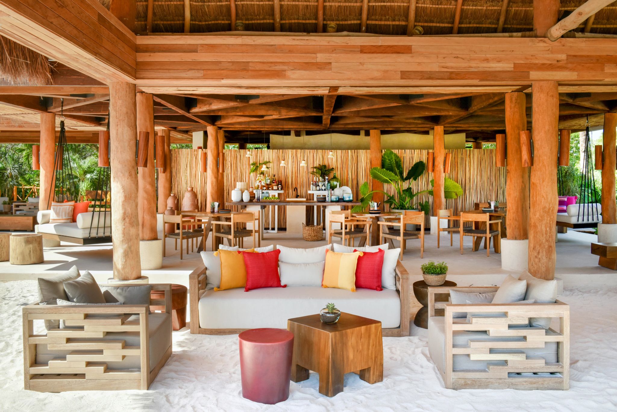 restaurante na praia – arquitetura tropical 