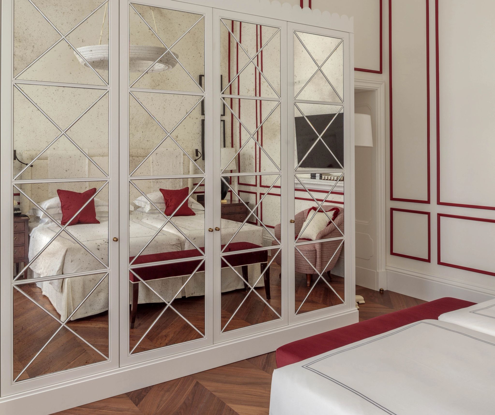 Brera Two Bedroom Apartment Frescoes quarto com closet - closet espaçoso - quarto twin