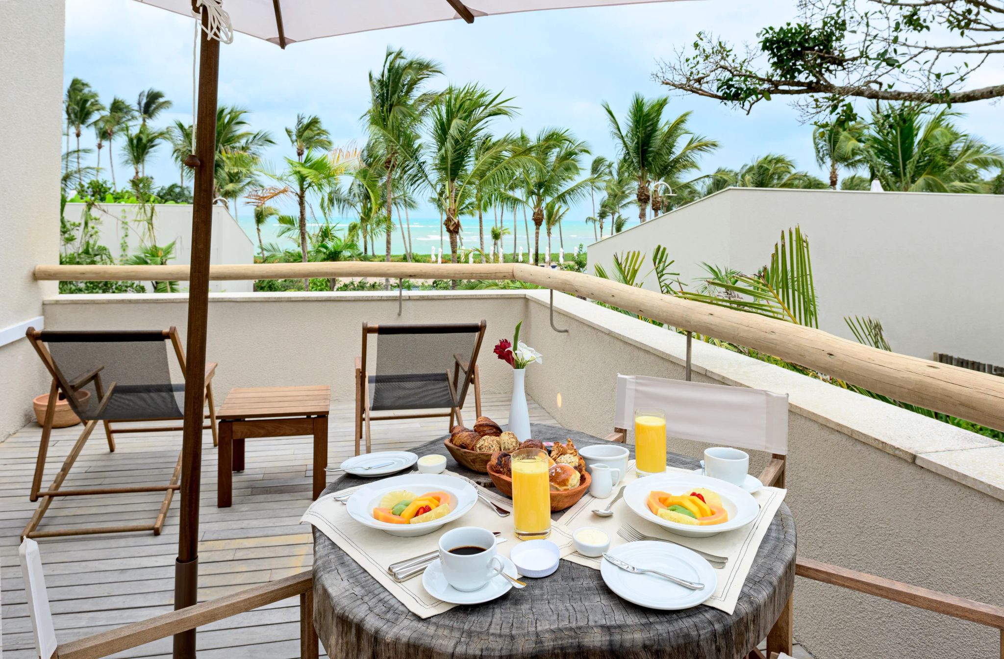 café da manhã de hotel - café na praia - fasano trancoso