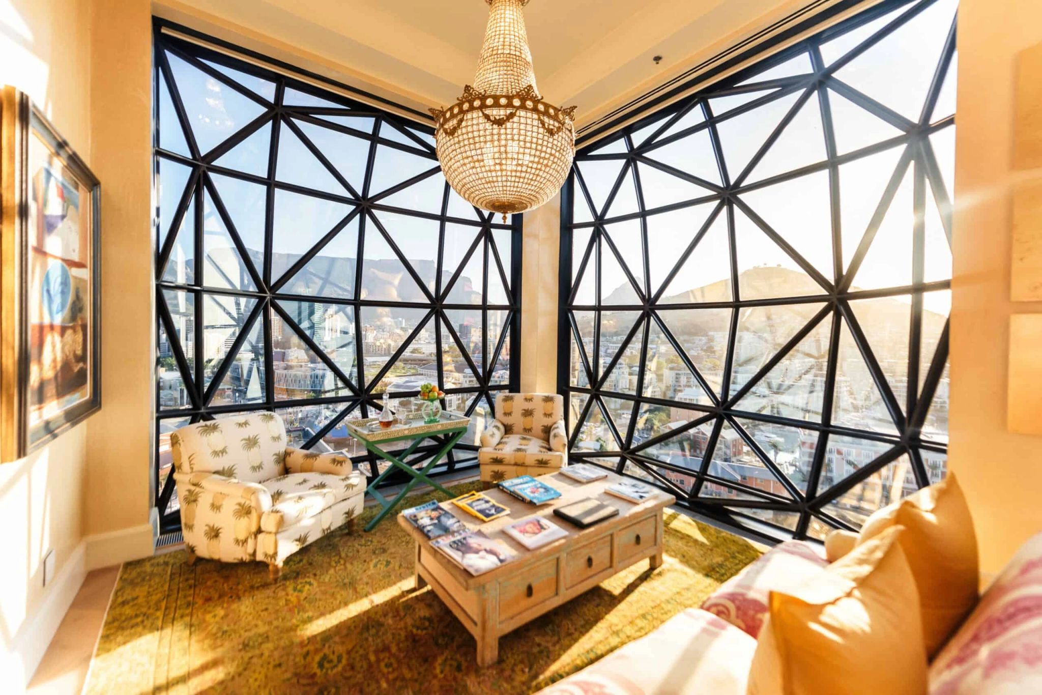 The Penthouse hospedagem de luxo - vista panoramica quarto - design de interiores hotel