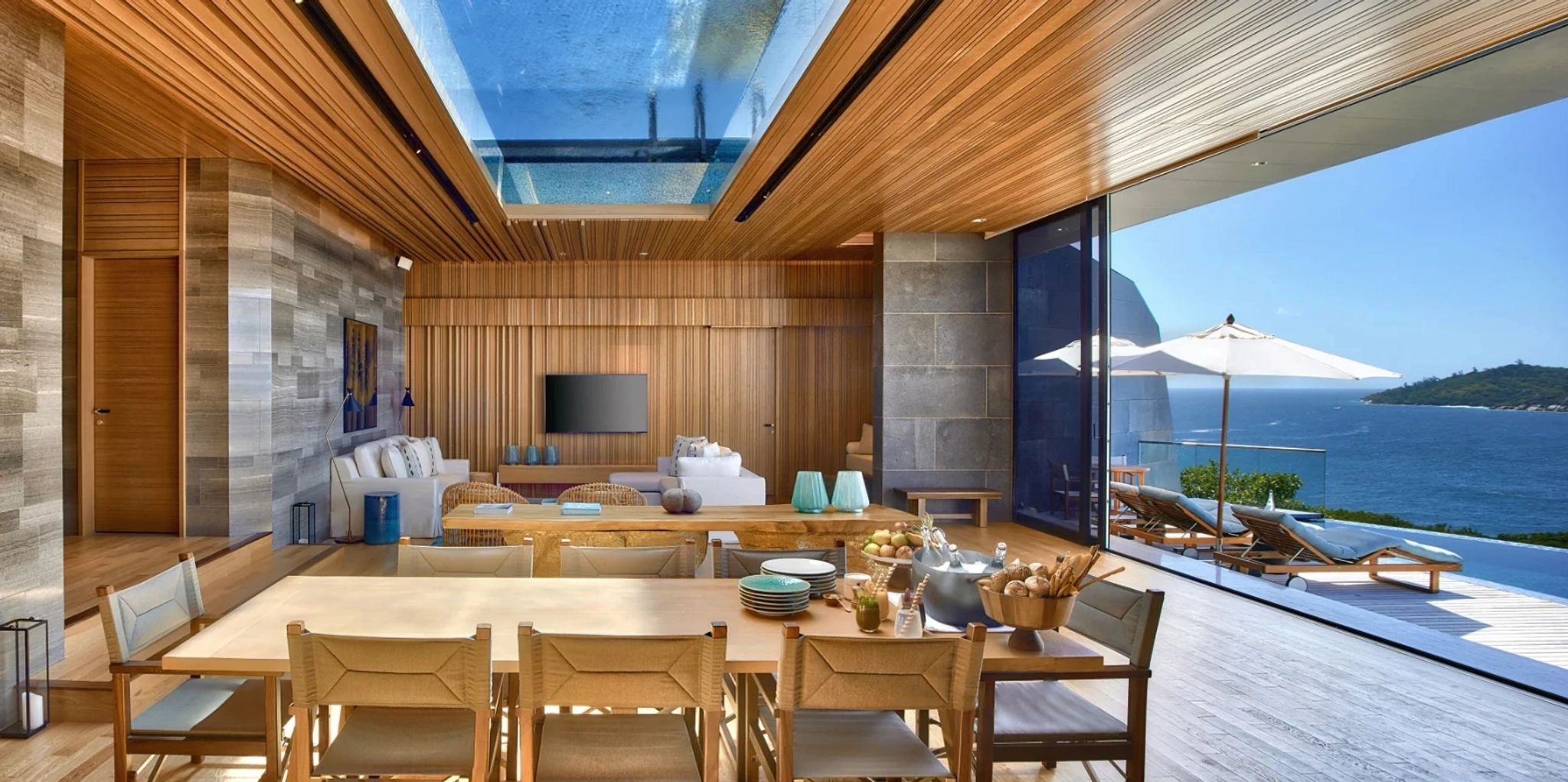 The Sanctuary sala jantar sanctuary - jantar familia residencia - area jantar seychelles