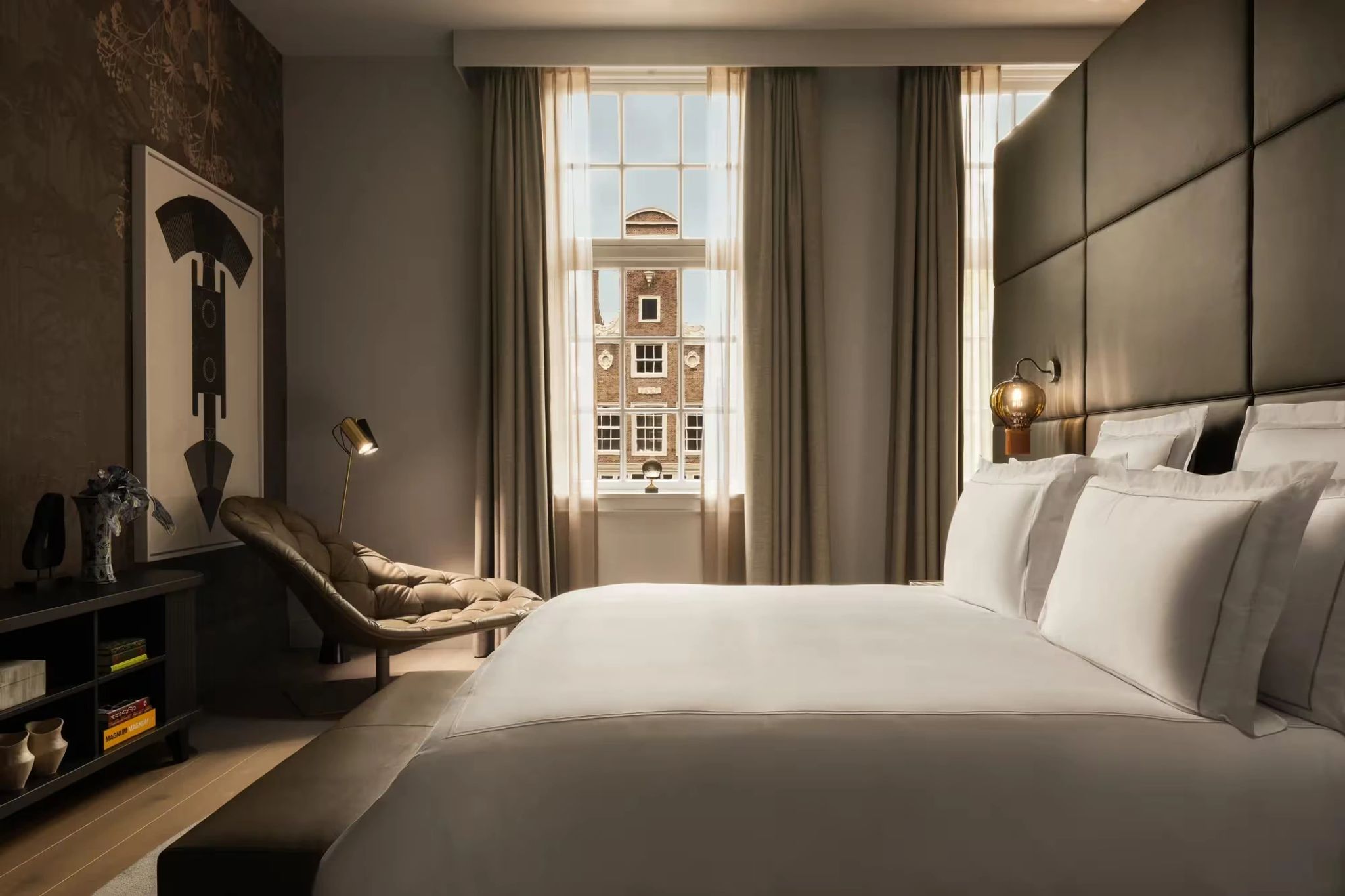 Two bedroom Herengracht House cama king - quarto luxo - design contemporaneo