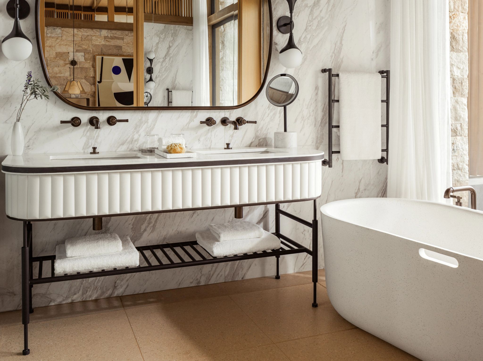 Aesthesis Bungalow King banheiro de luxo – vista mar – banho premium