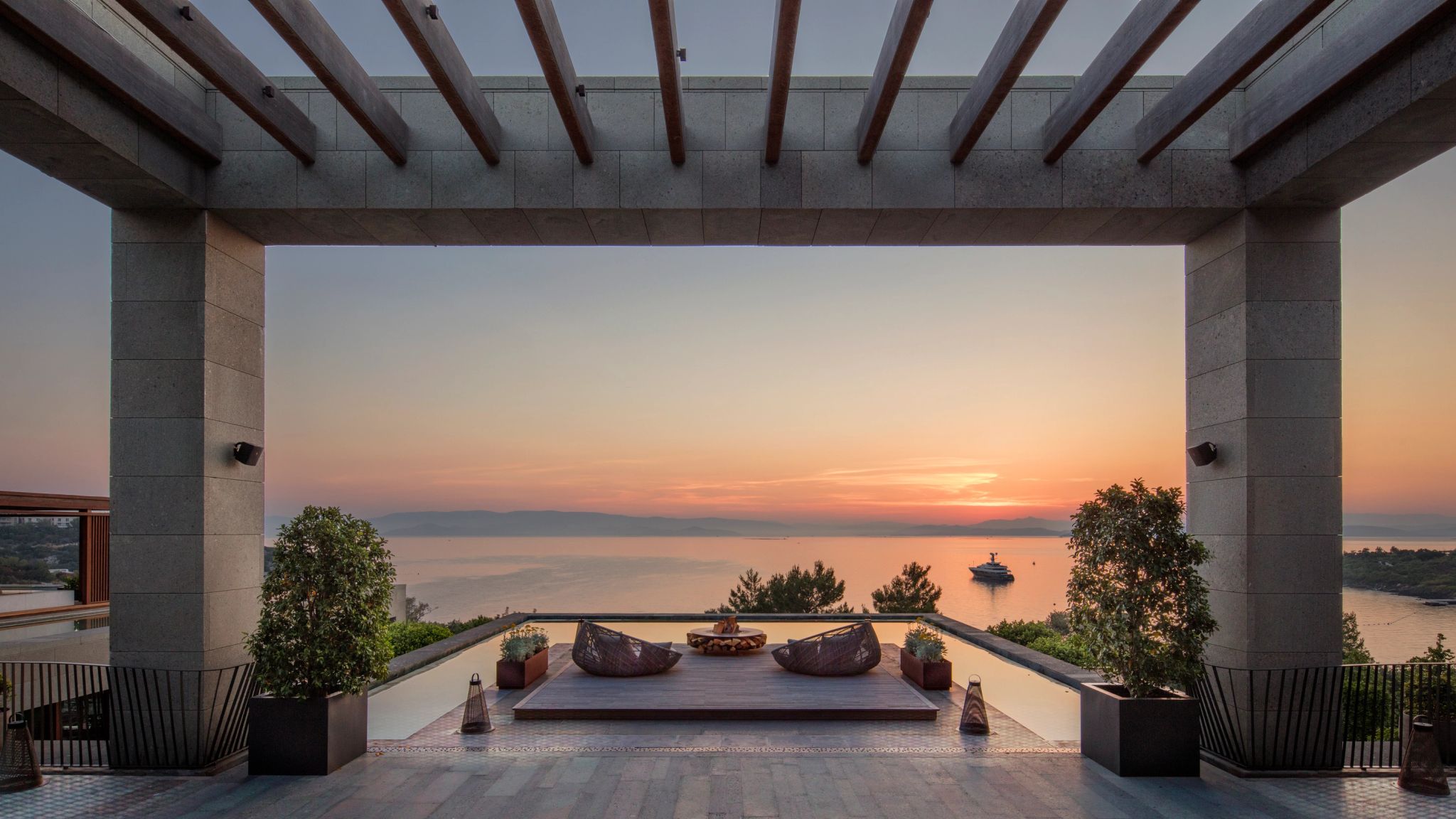 Espaço para eventos vista por do sol - evento ao ar livre - evento frente mar