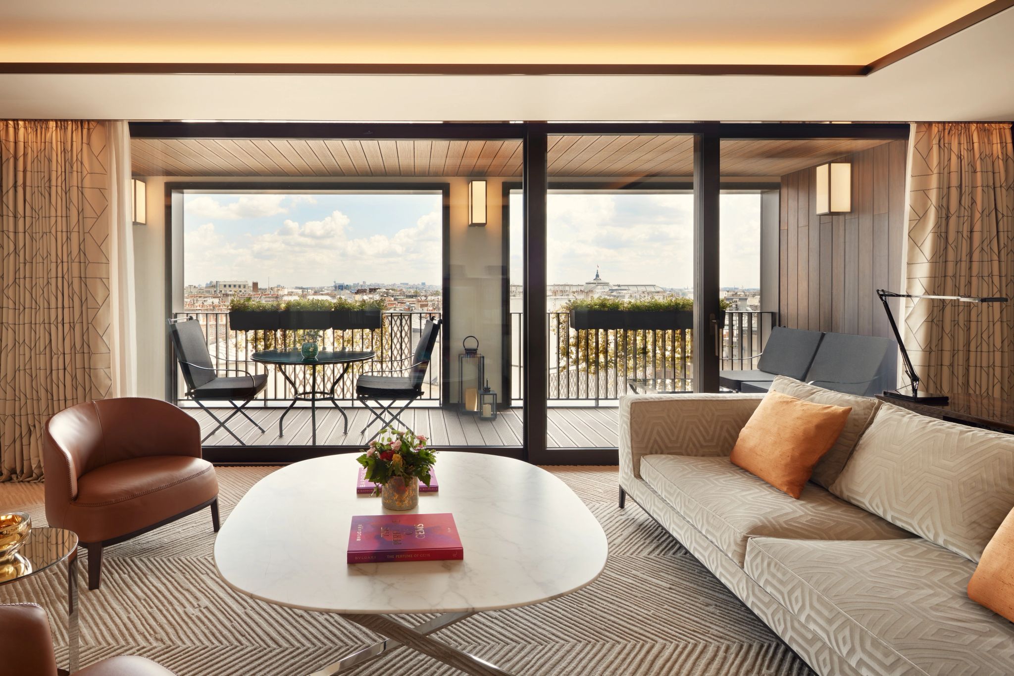 suite com sala - sala de estar - terraço vista paris