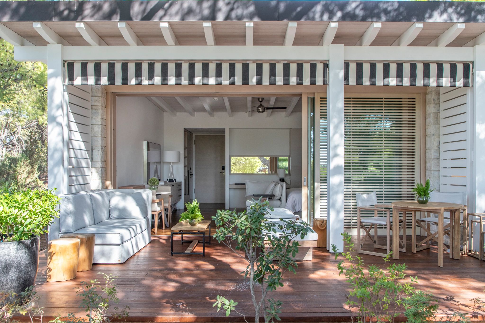 Garden View Bungalow varanda privativa - quarto vista jardim - area externa