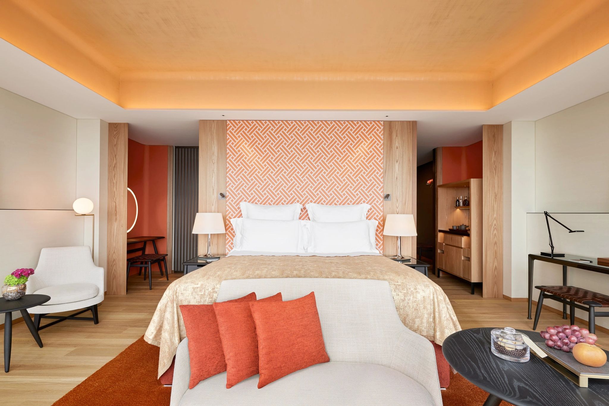 Deluxe King cama premium - mobiliario de luxo - quarto de hotel